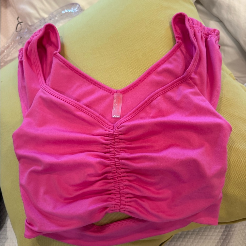 FP Movement by Free People Pink Ruched Top